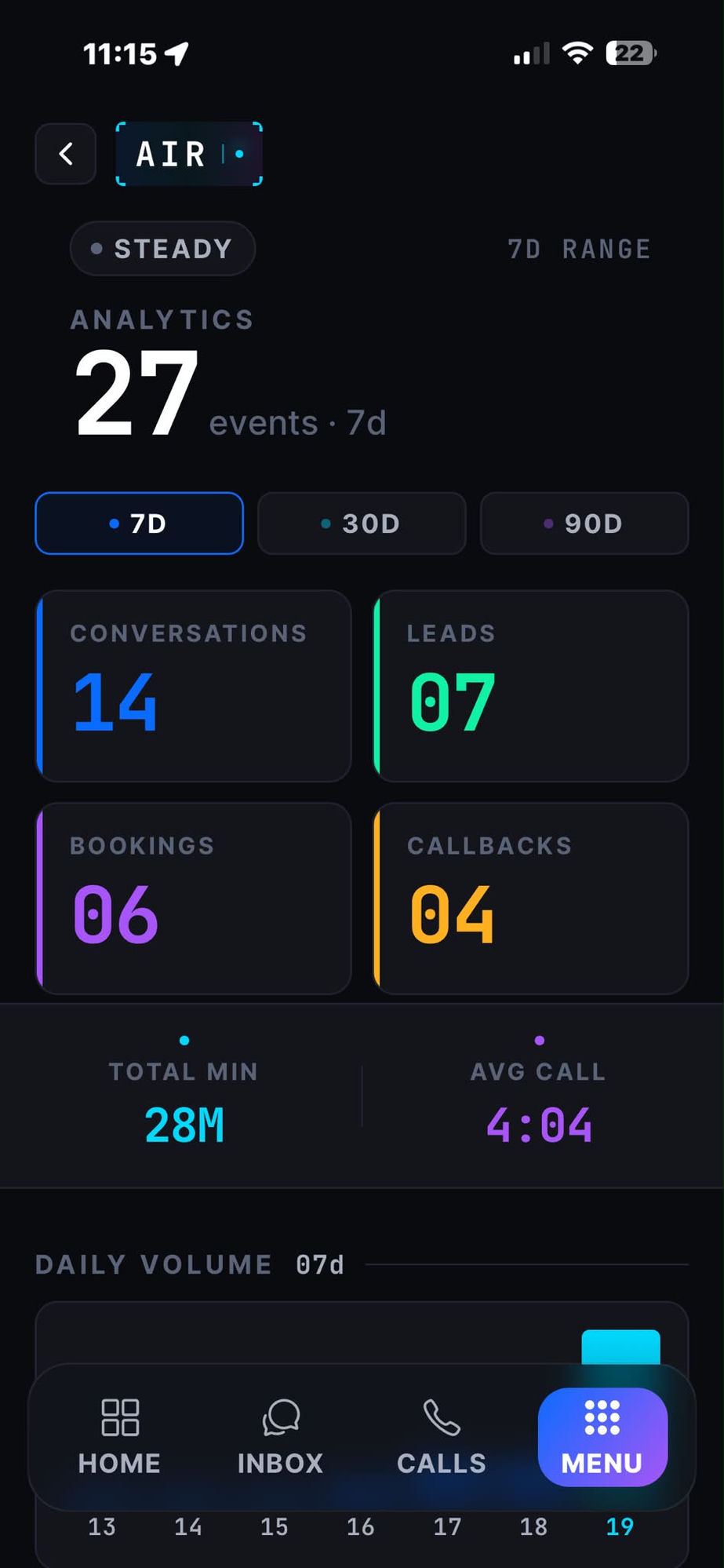 AI Receptionist App — Sprachanrufe